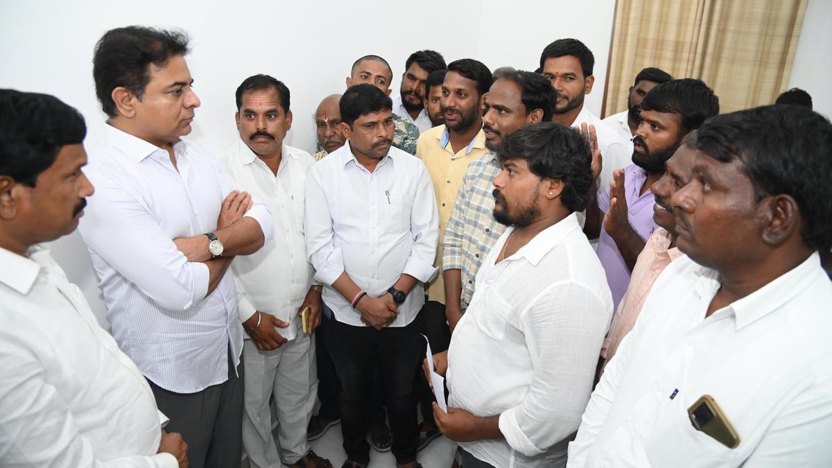 Farmers from Kodangal meet KTR seeking help against attempts to snatch their lands